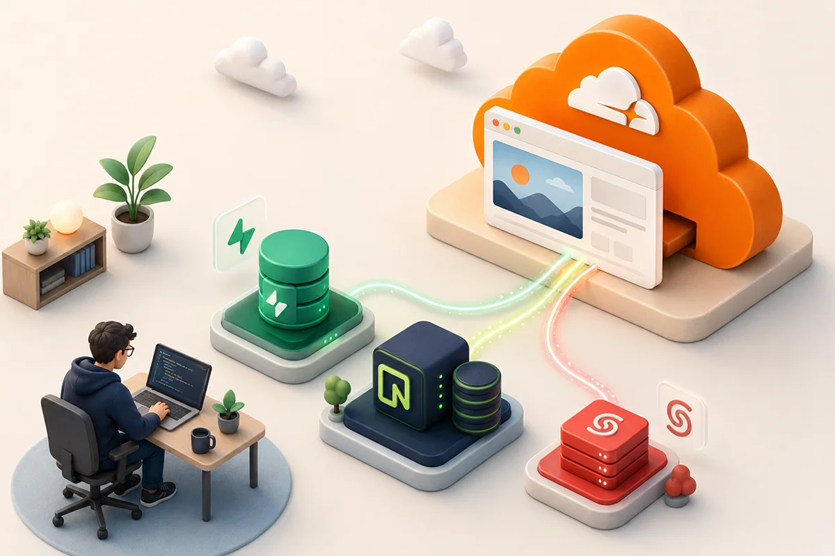 Cloudflare Pages and database services in a solo developer stack